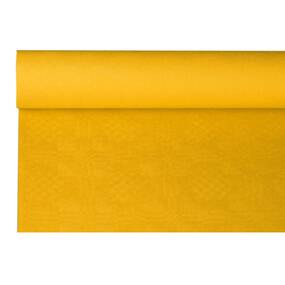 12 Stck Papiertischdecke gelb mit Damastprgung 8 x 1,2 m