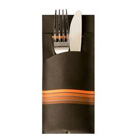 520 Stck Bestecktaschen  Stripes  schwarz/orange, 20 x...