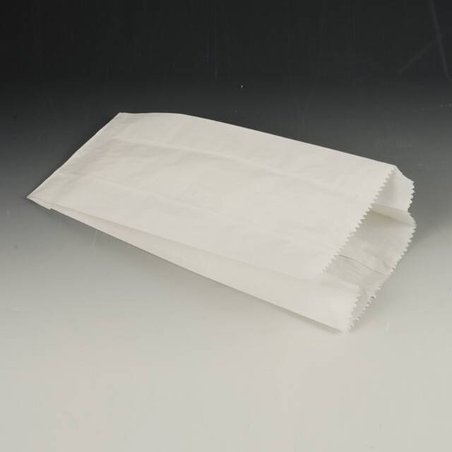 1000 Stck Papierfaltenbeutel, Cellulose, gefdelt 28 x 13 x 7 cm weiss Fllinhalt 1,5 kg