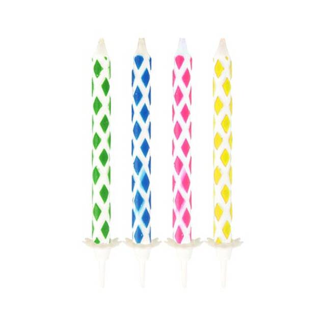 120 Stck Magische Kerzen mit Halter 6 cm farbig sortiert
