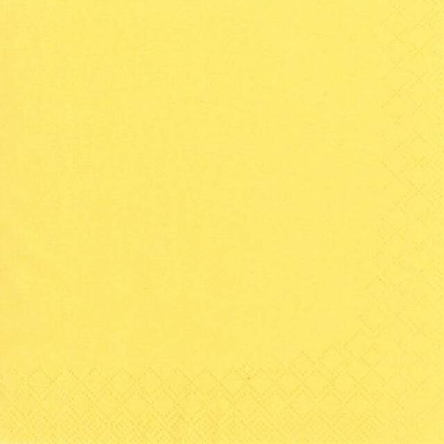 1000 Stck Servietten, gelb 3-lagig 1/4-Falz 33 x 33 cm