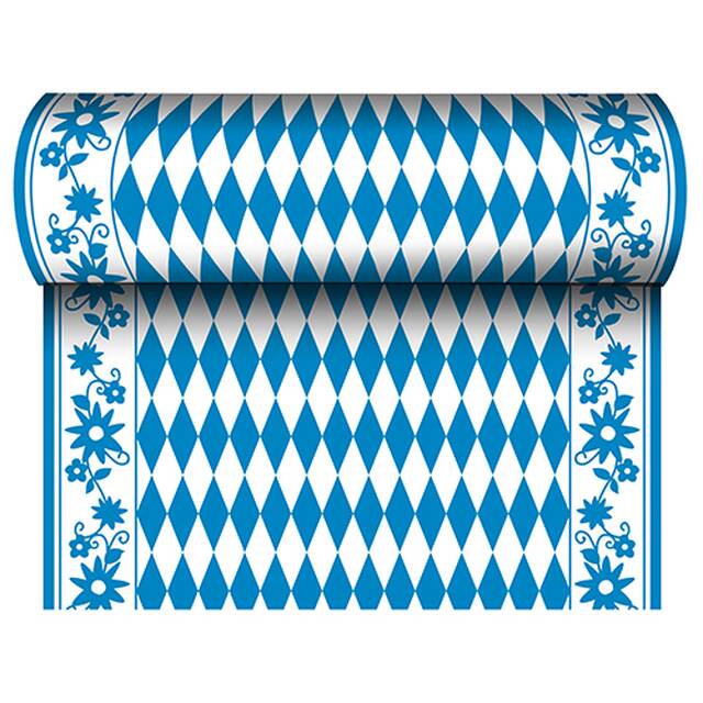 6 Stck Tischlufer aus Airlaid, stoffhnlich 24 m x 40 cm  Bayrisch Blau 