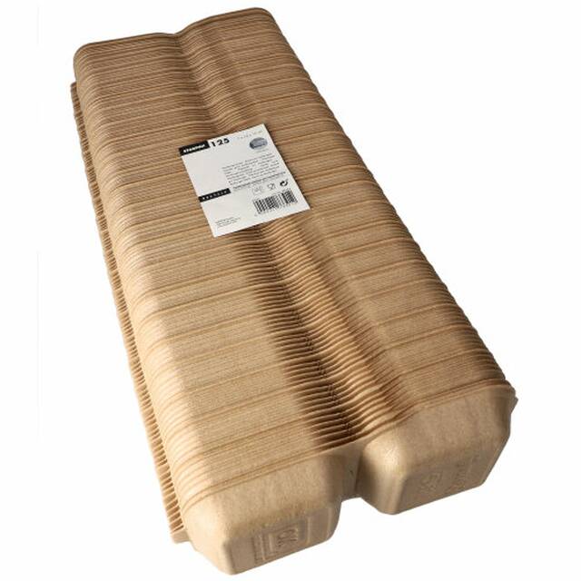 500 Stck Hamburger-Boxen gro mit Klappdeckel, XPP 15 x 15 cm beige