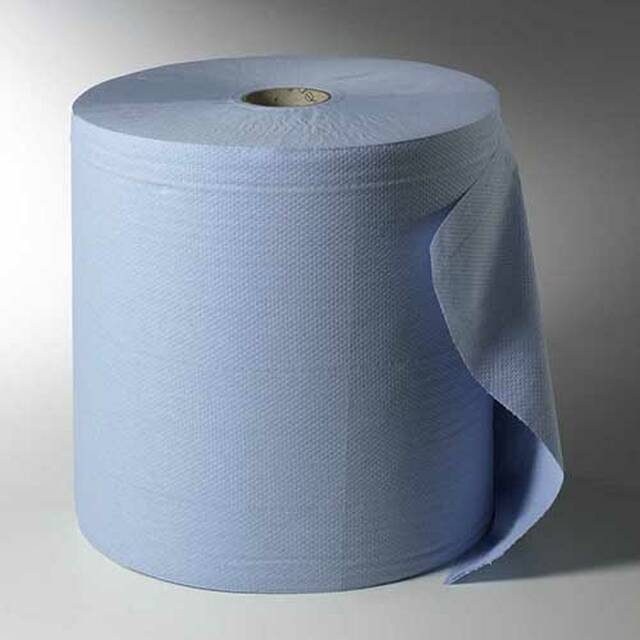 1 Stck Putzrollen, 3-lagig 380 m x 36 cm blau, perforiert - 1.000 Abrisse