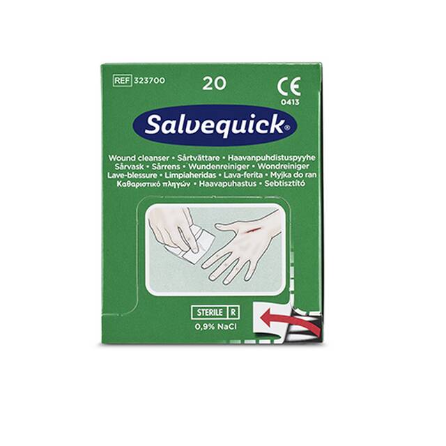 400 Stck Wundreiniger  Cederroth  Wipes Salvequick, Refill fr erste Hilfe Station REF 490920