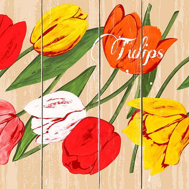 600 Stck Servietten, 3-lagig 1/4-Falz 33 x 33 cm  Blooming Tulips 