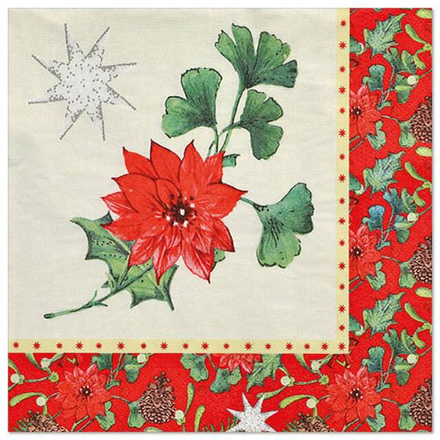 400 Stck Servietten, 3-lagig 1/4-Falz 40 x 40 cm  Winterly 